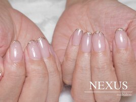 ゆるふわラメフレンチネイル