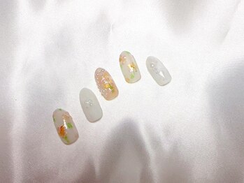 シェリーピンク(cherie pink)/上品フラワーネイル♪