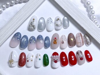 ファネル 京橋(FANELU)の写真/期間限定☆【クリスマス定額ネイル(オフ・ケア込み)¥8200】全8種類の可愛いデザインから選べる♪