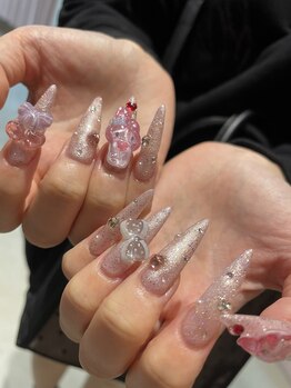 ぷくぷくシールネイル☆