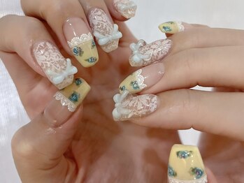 春レースネイル