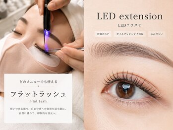 ザ サロン ステラ 五反田(THE SALON stella)の写真/トップクラス極小ワットでLEDのUVリスクほぼなし!エクステ装着時のトラブルが出にくく沁みにくい!高持続率