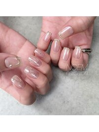 ホワイトミラー×シルバーネイル