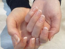 ネイルサロン イントゥ(into_)/ピンク　フレンチ　シンプル
