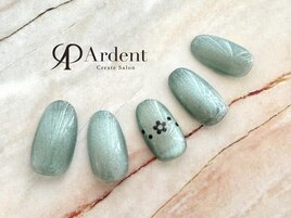 グリーンマグネットネイル☆