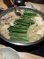 リカラボ接骨院 大曽根院 もつ鍋です。しめの麺はスープと絡んでおいしかったです!