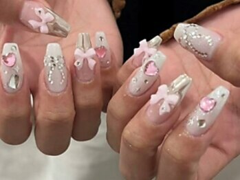 モニカネイルサロン 松戸店【3/1 NEW OPEN(予定)】の写真/りぼん・ハート・キラキラ☆女の子が好きなものをギュ~っと詰め込んだ、モテ可愛ネイルはお任せください♪