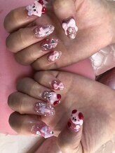ネイルサロン パピリオ(Nail Salon papilio)/キャラネイル×ピンク