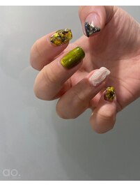 緑ネイル