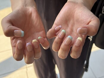 ラティ ネイル(Ratie nail)/カラフルフレンチ