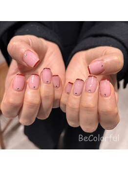 ビーカラフル 新宿店(BeColorful)の写真/【ジェルネイル¥3990~】シンプルだけどちょっと個性的!!でも可愛い!!クセになる可愛さ♪派手なデザインも◎