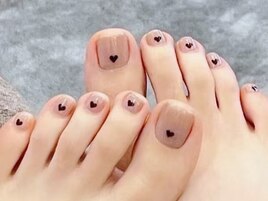 ハートネイル/シンプルかわいい