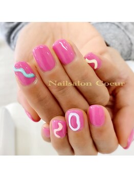 ネイルサロン クール(Nailsalon Coeur)/ワンカラー 個性派ネイル