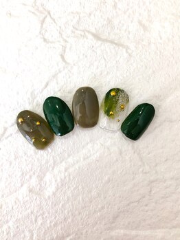 チャミュエル/秋カラーな塗りかけアート