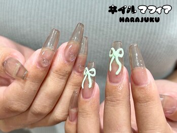 ネイルマフィア 原宿(NAIL MAFIA)/クリアベース/ちゅるんネイル
