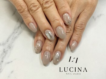 ネイルスタジオ ルキナ(LUCINA)/c-399 大人上品グレージュネイル