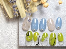 ビジュー風×ニュアンス