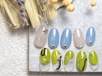 ビジュー風×ニュアンス