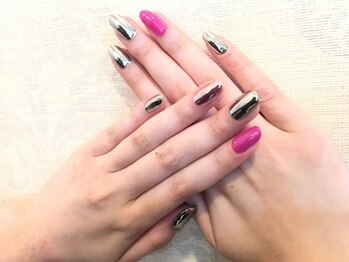 ネイルケアサロンエルミタージュ/ミラーネイル