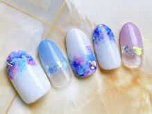 アミネイルズ(AmiNails)/紫陽花ネイル♪