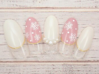 ワンネイル(ONE NAIL)/＃冬ネイル＃雪ネイル