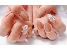 アイリッシュネイル 久屋大通店(Irish Nail)/マオジェル×ビジューネイル