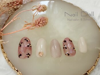 ネイルドール(Nail Doll)/クリアカラー×フラワー