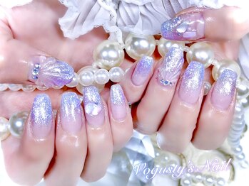 ボガスティーズネイル 鶴見店/クリアベースマーメイド海ネイル