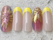 フリークネイル(FREAK Nail)/ニュアンス大人ひまわり ¥12000