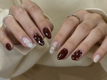 マンマリアーレ(Ammaliare)/6本アート 9500円 冬ネイル