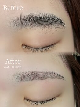 ナチュラルアイブロウ 南流山店(Natural Eyebrow)/☆…美眉WAX+間引き…☆