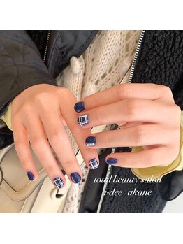 アイディー(i-dee)/ネイビーチェック柄