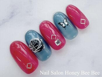 ハニービービー(Honey Bee Bee)/シアー系夏カラーネイル