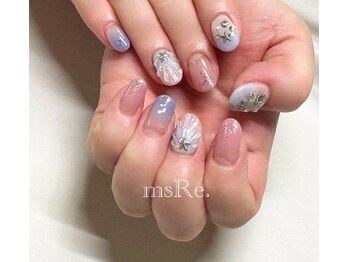 グラデーションマーメイドネイル