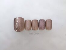 ネイル ドゥ 岡山駅前店(Nail Doux)/ブラウンフラッシュネイル