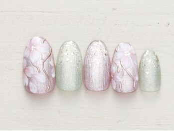 Nail Mix 宇都宮インターパーク店【ネイルミックス】【5月1日 NEW OPEN(予定)】/桜×マグネット 5990円