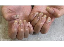 ネイル クランツ(nail kranz)/きらきらリボンネイル