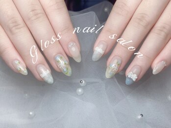 グロース(Gloss)/ローズフラワーネイル