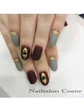 ネイルサロン クール(Nailsalon Coeur)/マットネイル ボルドー