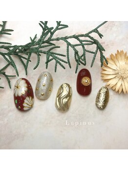 ルピナス(Lupinus)/卒業式ネイル