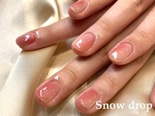 スノー ドロップ(Snow drop)/桃ネイル