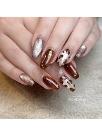 秋の定番♪レオパード×べっ甲