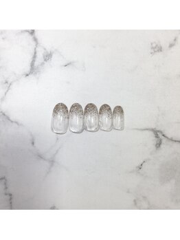 ワンカラージェルネイルショップ イオン新潟東店/ラメグラデーション