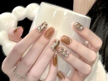 長さだしガーリーネイル豊富のリボンパーツ