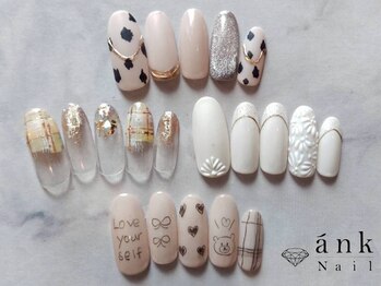アンクネイルの写真/【岡崎/技術力に自信あり】シンプルから華やかデザインまで、幅広く対応◎カラー・パーツも豊富にご用意！