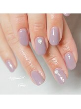 たゆ ネイル(たゆnail)/グレージュワンカラーネイル☆