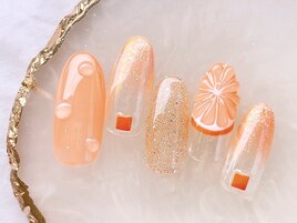 オレンジネイル￥7980