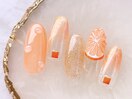 オレンジネイル￥7980
