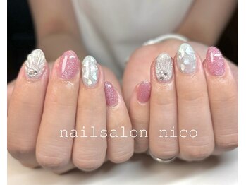 ニコ(nico)/夏ネイルマーメイド×シェル