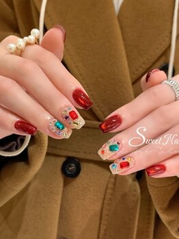 スウィートネイル(Sweet nail)の写真/パーツの種類が豊富☆埋め尽くしもOK◎お好きなデザインをお持ち込みOK♪自分だけのネイルを楽しめます！